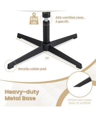 Cross Legged Office Chair Armless Office Desk Chair with Imitation Lamb Fleece