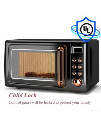 0.7Cu.ft 700W LED Retro Countertop Microwave Oven
