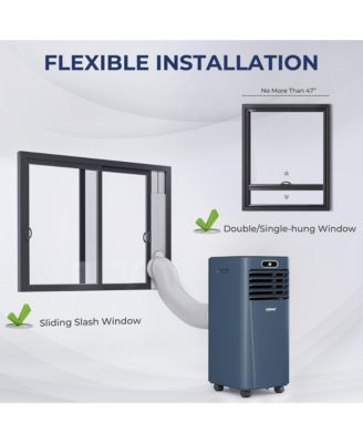 10000 BTU Portable Air Conditioner w/ Remote Control 3-in-1 Air Cooler w/ Drying