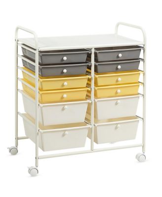 12 Drawers Rolling Cart Storage Scrapbook Paper Studio