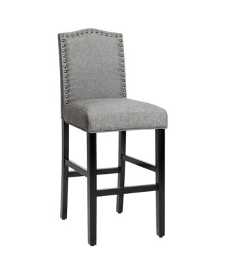 Set of 2 Bar Stools 30'' Upholstered Kitchen Chairs