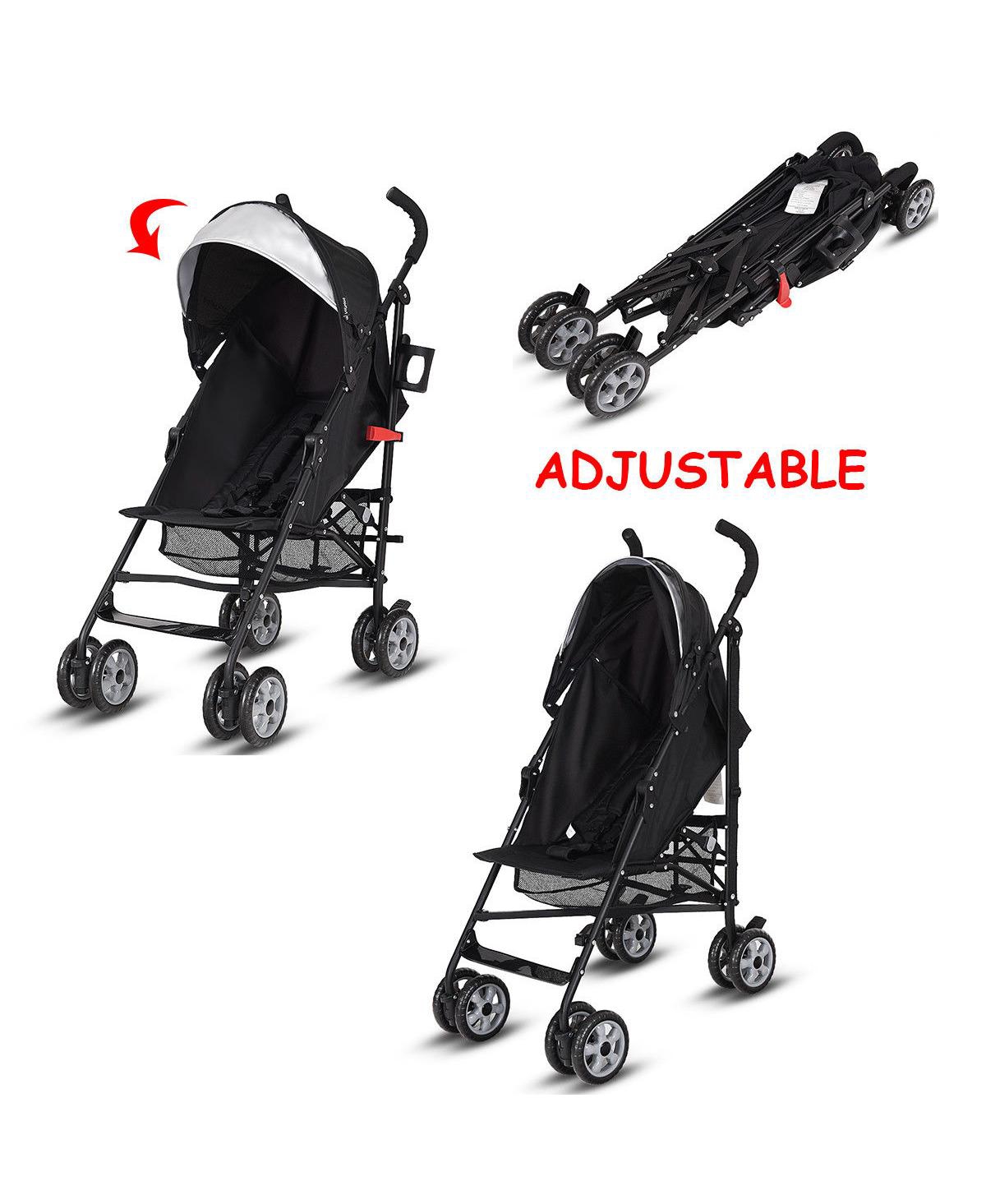 Costway Toddler Folding Lightweight Baby Umbrella Travel Stroller w/ Storage Basket