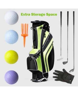 Golf Stand Cart Bag Club w/6 Way Divider Carry Organizer