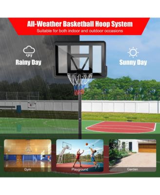 Portable Basketball Hoop Stand Adjustable Height Shatterproof