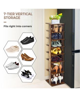 7-Tier Shoe Rack Free Standing Shelf Storage Tower