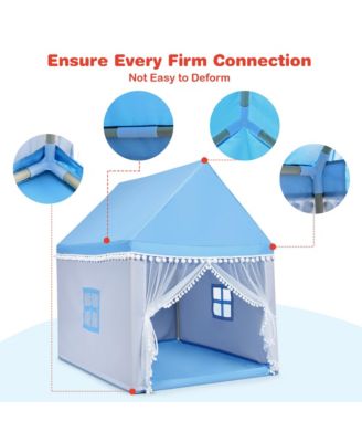 Kids Play Tent Large Playhouse Children Play Castle Fairy Tent Gift w/ Mat