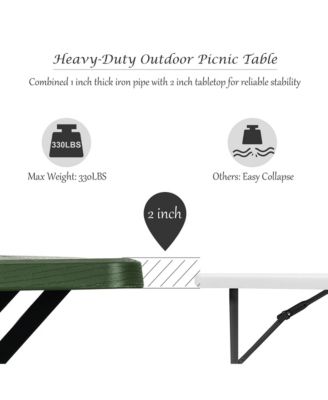 Picnic Table Bench Set Outdoor Backyard Garden Party Dining All Weather