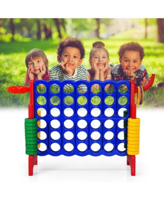 4-in-A Row Giant Game Set w/Basketball Hoop for Family