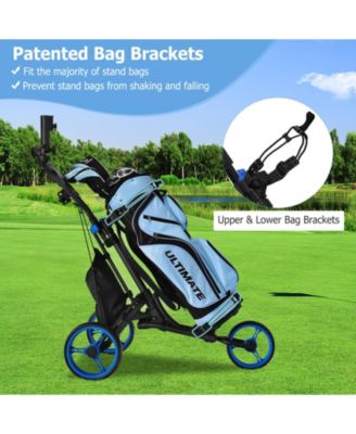 Folding 3 Wheels Golf Push Cart W/Bag Scoreboard