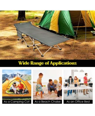 Wide Foldable Camping Cot Heavy-Duty Steel Indoor & Outdoor Sleeping Cot