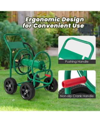 Garden Hose Reel Cart Holds 330ft of 3/4"or 5/8" Hose 400ft of 1/2" Hose