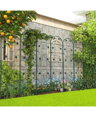 4 Pack Rustproof Metal Garden Trellis 71" x 20" Wire Lattice Panel for Patio