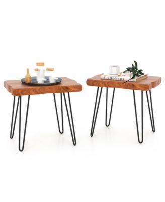 1 PC Accent Side Reclaimed Teak Wood Plant Stand Rectangular End Table