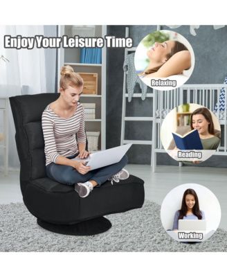 one pack Linen Gaming Chair Fabric 6-Position Folding Lazy Sofa chair