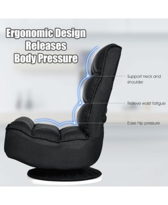 one pack Linen Gaming Chair Fabric 6-Position Folding Lazy Sofa chair