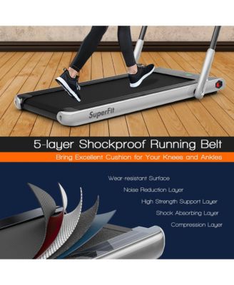 2.25HP 2-in-1 Folding Under Desk Treadmill Speaker Remote Control