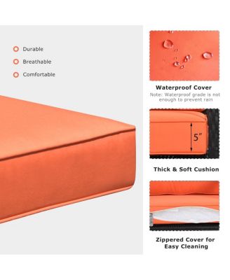 Patio Rattan Rocker Chair Outdoor Glider Wicker Rocking Chair Cushion Lawn Deck