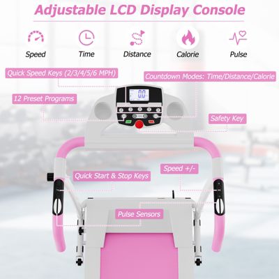 800W Folding Treadmill Electric /Support Motorized Power