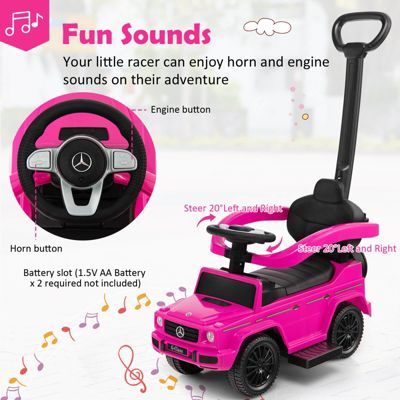 3 in 1 Ride on Push Car Mercedes Benz G350 Stroller Sliding Car