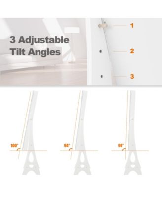 LED Jewelry Cabinet Armoire with Bevel Edge Mirror Organizer Mirrored Standing