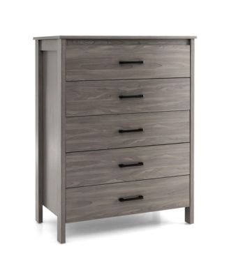 Modern 5 Drawer Chest Storage Dresser Cabinet with Metal Handles