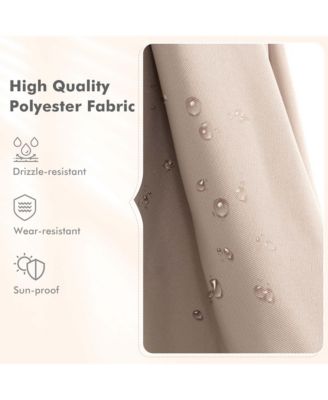 Patio 9.5FT Square Cantilever Offset Hanging Umbrella 2-Tier 360&deg; Outdoor