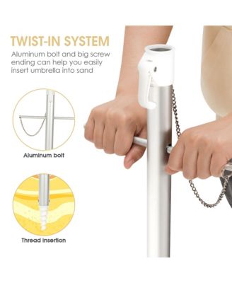 6.5FT Patio Beach Umbrella Sun Shade Tilt