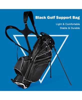 Golf Stand Cart Bag Club w/6 Way Divider Carry Organizer