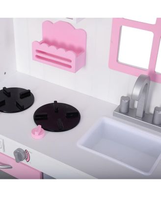 Kids Wood Kitchen Toy Cooking Pretend Play Set Toddler Wooden Playset