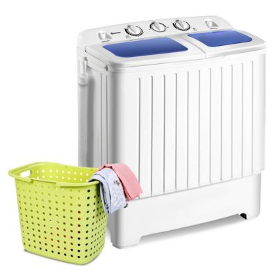 Portable Mini Compact Twin Tub 17.6lb Washing Machine