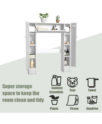 Wooden Over The Toilet Storage Cabinet Drop Door Spacesaver Bathroom