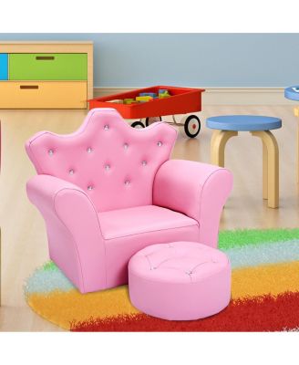 Pink Kids Sofa Armrest Chair Couch Children Toddler