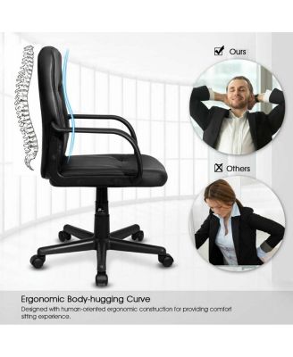 Ergonomic Mid-Back Executive Office Swivel Computer Desk Chair