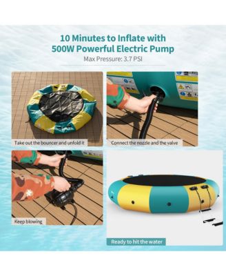 12FT Inflatable Water Bouncer Splash Padded Water Trampoline