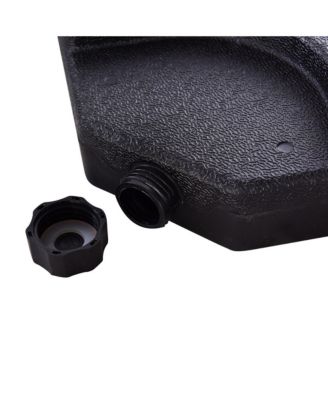 4 Plate Patio Offset Umbrella Base Stand Weights Sand/Water Filled Base