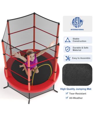 55" Kids Trampoline Bouncing Jumping Mat Recreational Trampoline