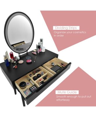 Vanity Makeup Table Touch Screen Dressing Table Stool Set
