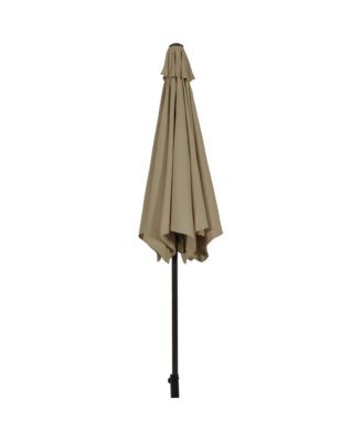 10Ft Outdoor Market Patio Table Umbrella Push Button Tilt Crank Lift