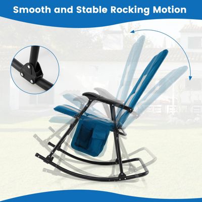Foldable Rocking Padded Chair Portable Camping Chair