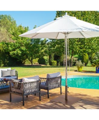 50LBS Patio Square Umbrella Base Stand Market Umbrellas Handle Wheels