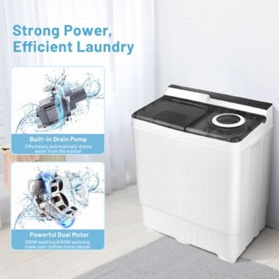 26lbs Portable Semi-automatic Washing Machine