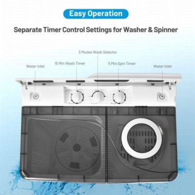 26lbs Portable Semi-automatic Washing Machine