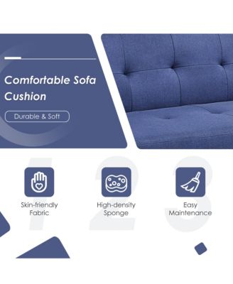 Convertible Futon Sofa Bed Folding Recliner USB Ports&Power Strip