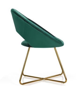 Modern Velvet Accent Chair Upholstered Vanity Chair