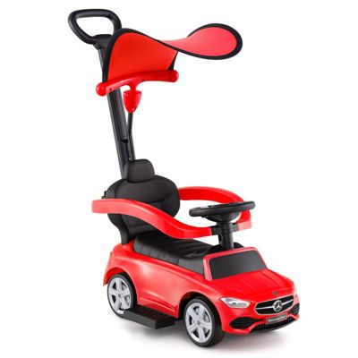 3 in 1 Ride on Push Car Mercedes Benz Toddler Stroller Sliding Car