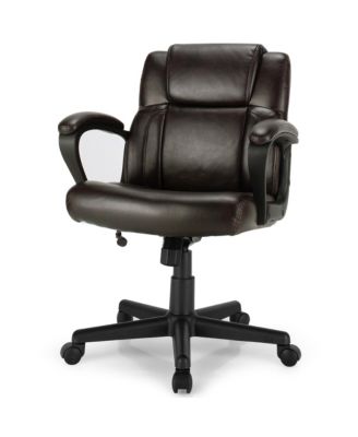 Executive Leather Office Chair Adjustable Computer Desk Chair