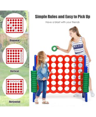 Jumbo 4-to-Score Giant Game Set with 42 Jumbo Rings and Quick-Release Slider