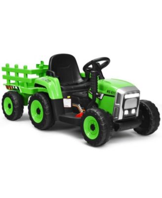 12V Ride on Tractor with 3-Gear-Shift Ground Loader for Kids 3+ Years Old
