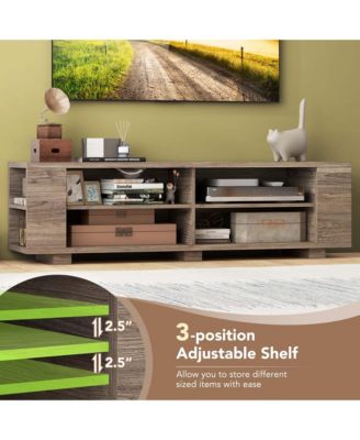 59" Wood TV Stand Console Storage Entertainment Media Center with Shelf