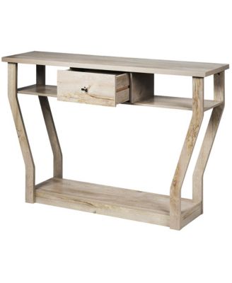 Modern Sofa Accent Table with Drawer Entryway Hallway Hall